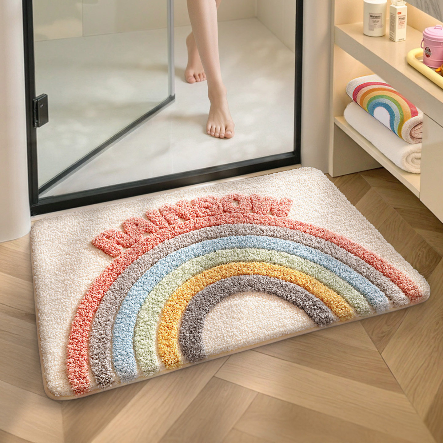 大江卫生间吸水速干地垫厕所门口脚垫加厚洗手间家用浴室防滑地毯,居家布艺,家用脚垫,淘宝优惠券,粉丝福利购,淘宝优惠卷