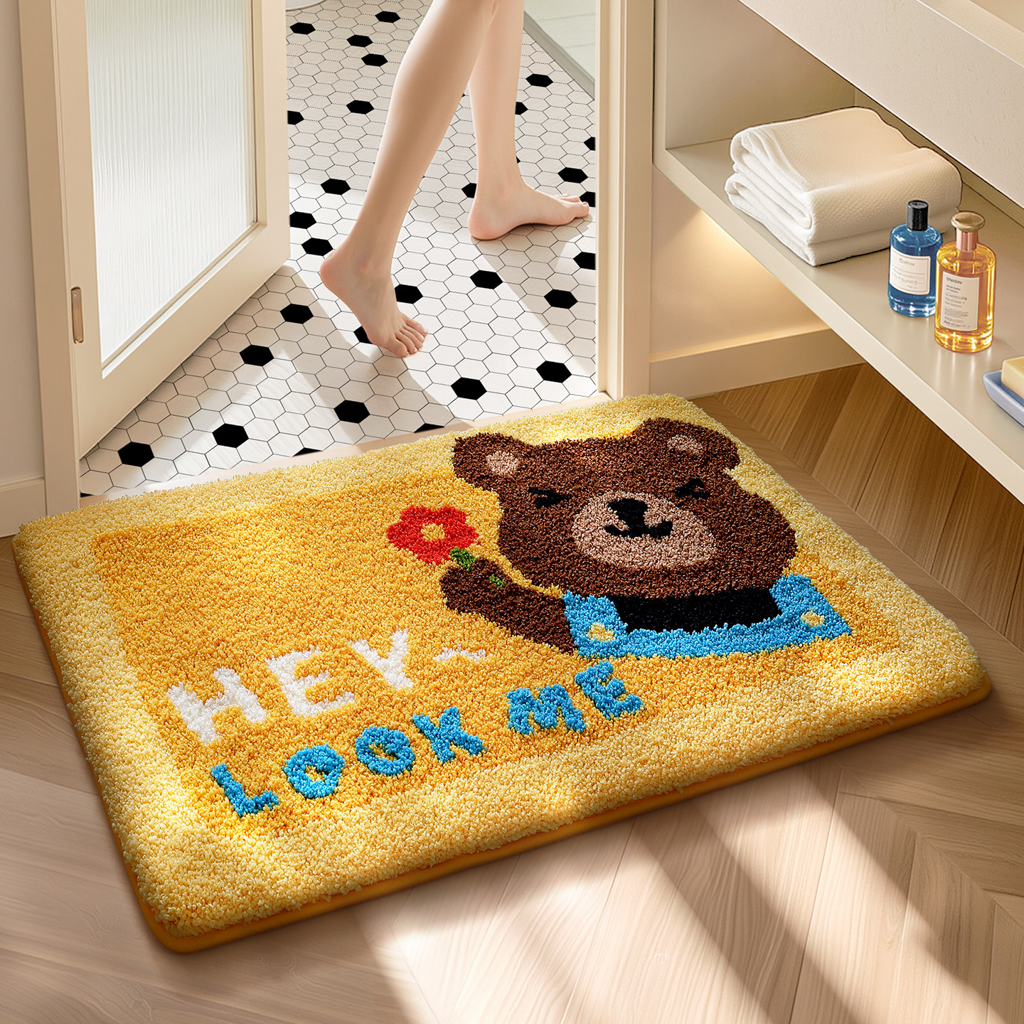 大江地垫卫生间吸水加厚脚垫卡通可爱厕所门口防滑洗手间浴室地毯,家庭/个人清洁工具,地垫,淘宝优惠券,粉丝福利购,淘宝优惠卷