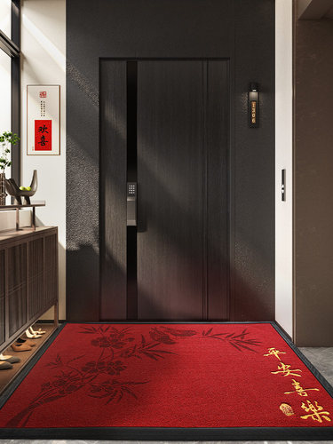 大江入户门地垫高级红色免洗耐磨地毯室外进门垫玄关门口专用脚垫