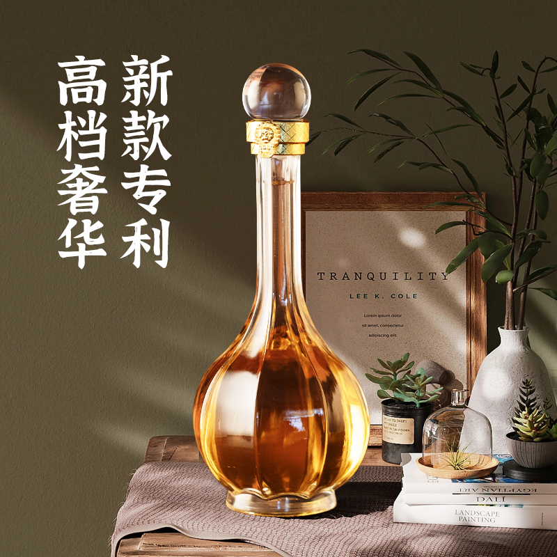 新款专利酒瓶高档白酒瓶空瓶密封玻璃瓶礼盒包装自酿存酒专用