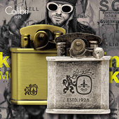 日本Colibri科乐比煤油纯铜复古老式 自动机械摇臂回弹打火机 王子