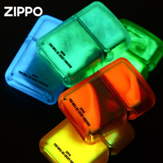 zippo打火机夜光流沙创意亚克力透明外壳煤油时尚抖音同款送男友