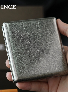 日本PRINCE王子正品高档精致纯铜古银85至100mm粗中细支烟盒合集