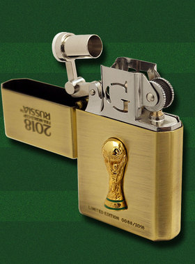 日本原装FIFA官方2018世界杯纪念版煤油打火机王子极酷RONSON朗森