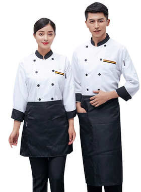 厨师服短袖厨师工作服饭店工装