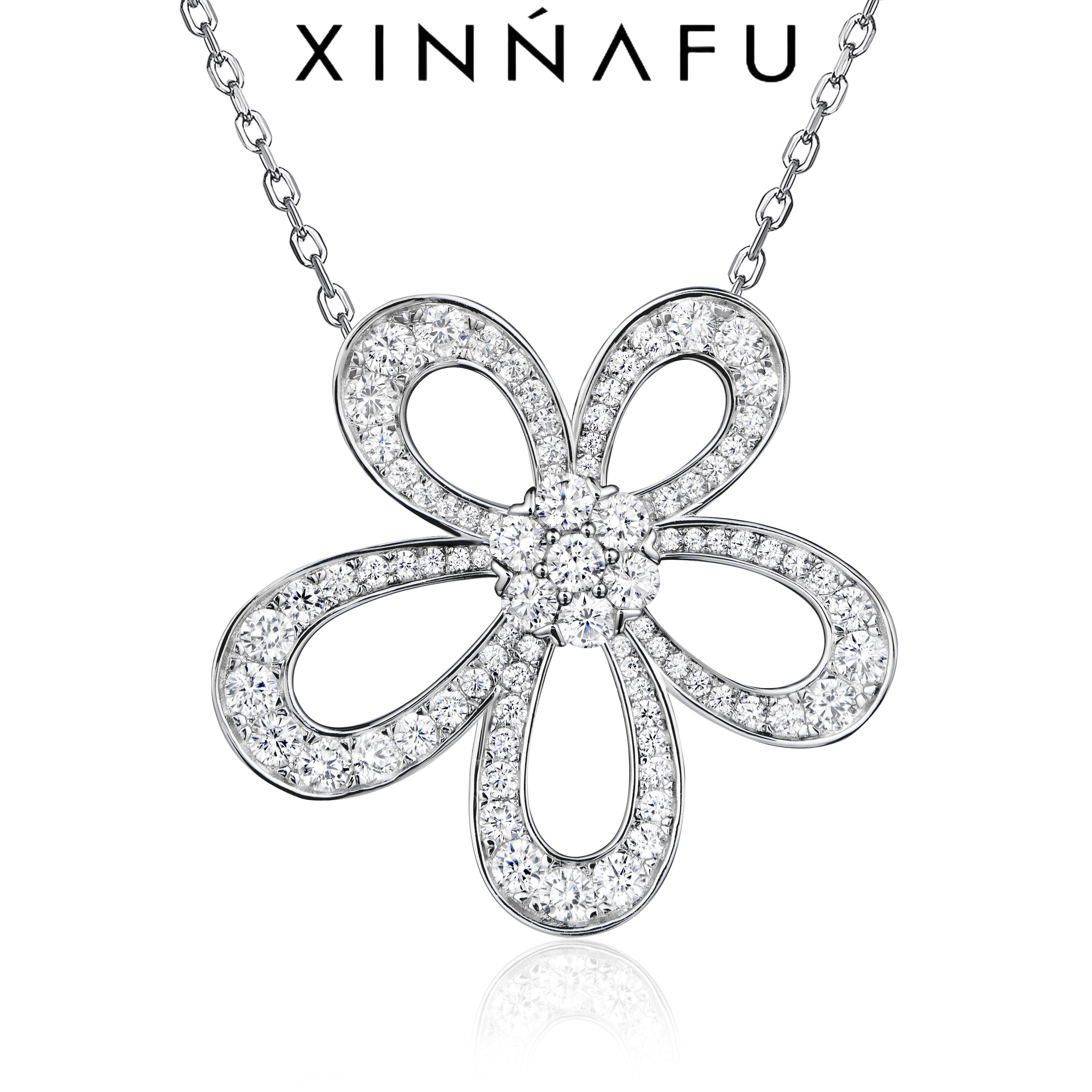 XINNAFU满钻太阳花锁骨链新款