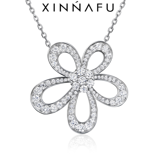 XINNAFU满钻太阳花锁骨链新款