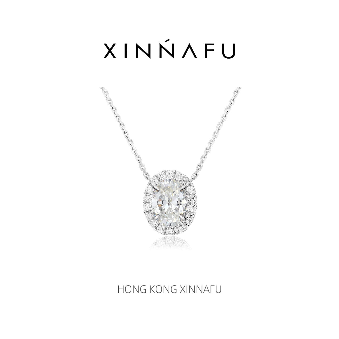 XINNAFU鸽子蛋镶钻锁骨链女款