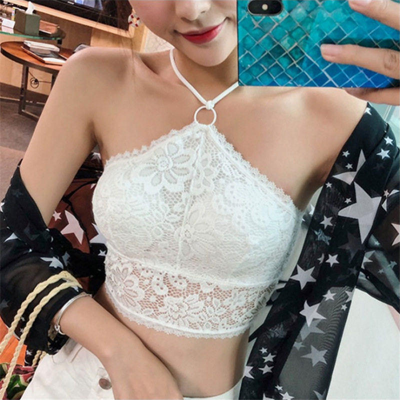 小云肌内衣蕾丝内衣交叉带挂脖防走光打底文胸女士抹胸美背裹胸带