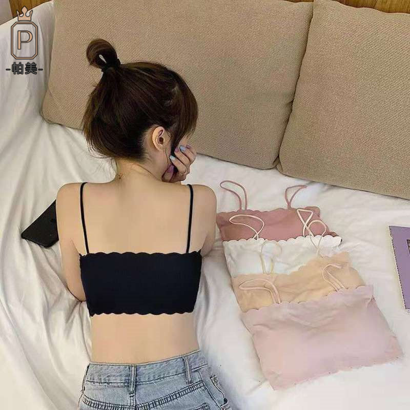 小云肌内衣一字围吊带背心美背冰丝裹胸抹胸学生韩版小胸聚拢薄款