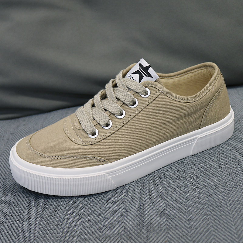 男士时尚一脚蹬帆布鞋
