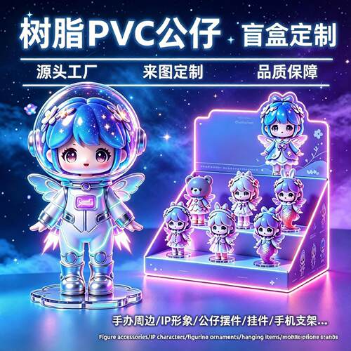 树脂PVC公仔IP潮玩动漫玩具玩偶定做盲盒手办定制工艺品摆件