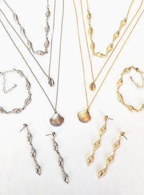 海边贝壳多层街拍波西米亚风项链