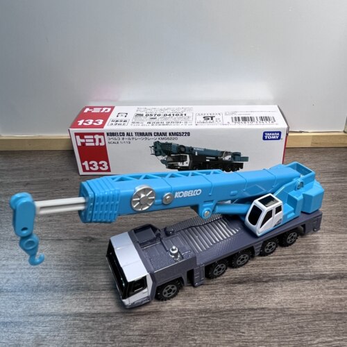 TOMY多美卡133号神钢KOBELCO重型吊车 工程车卡合金小车 模型玩具