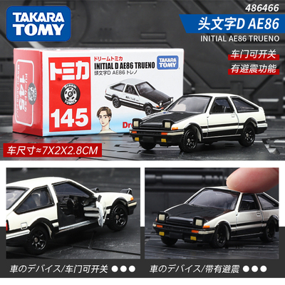 TOMY多美卡梦想145号 头文字D 藤原豆腐店 AE86 合金小车模型玩具