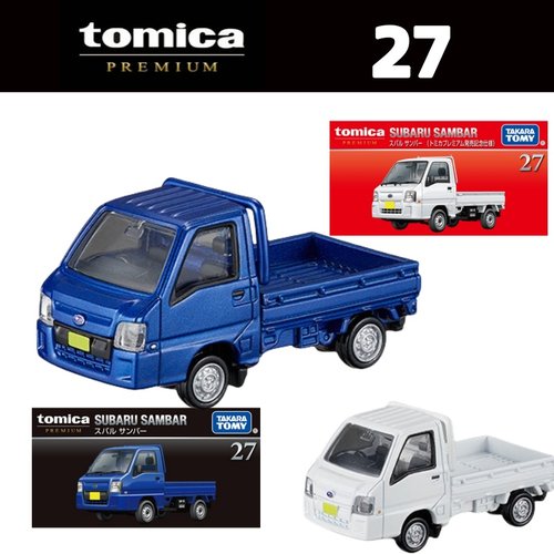 TOMY多美卡3月新品PREMIUM黑盒TP27斯巴鲁货车samBar合金小车玩具
