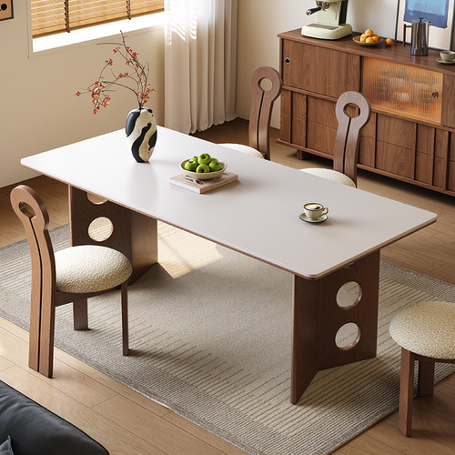 饭桌法式白蜡木长桌家用桌椅组合