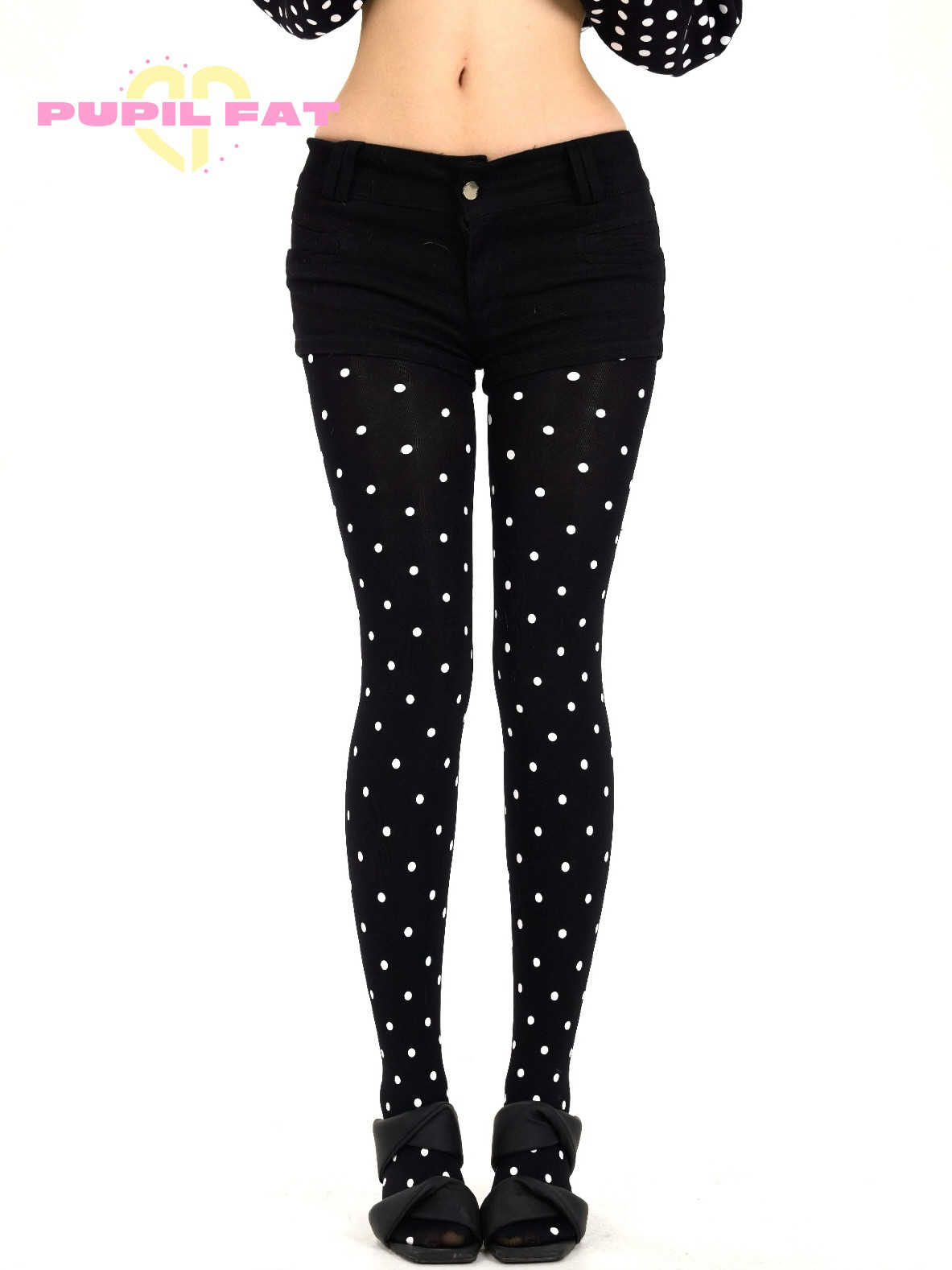 PUPILFAT原创 波点印花复古童趣“T裆无尴尬线”打底连裤袜丝袜,女士内衣/男士内衣/家居服,连裤袜/打底袜,淘宝优惠券,粉丝福利购,淘宝优惠卷