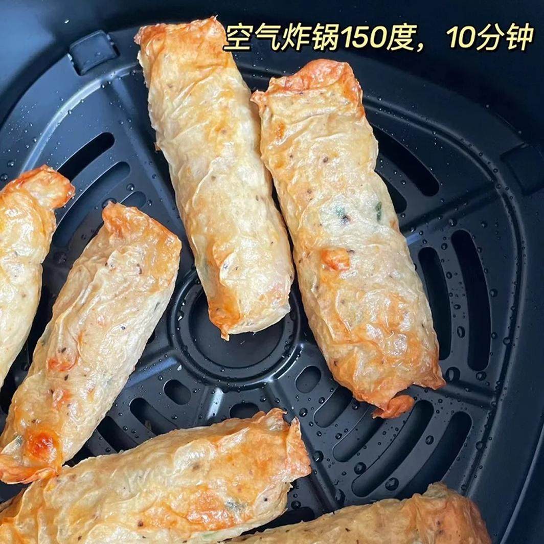 新品昱品膳府城虾卷台湾菜品油炸小吃半成品腐皮鲜虾卷酒店餐厅预