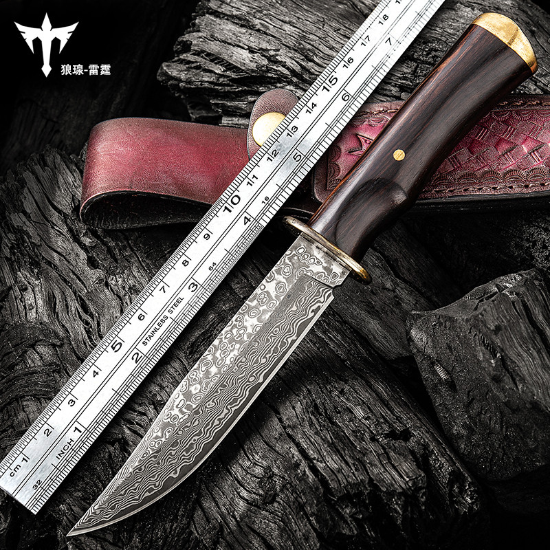大马士革钢刀野外特殊用途刀具