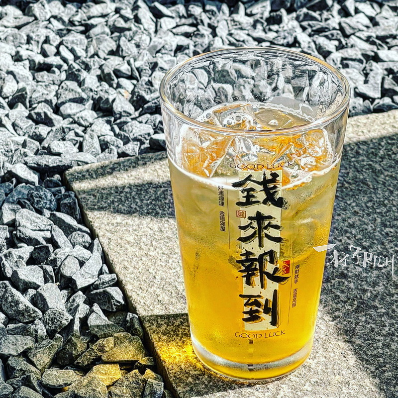 钱来报到 国潮好运寓意杯子 书法文字杯啤酒杯家用玻璃水杯泡茶杯