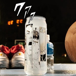 灌篮高手 樱木花道流川枫水杯玻璃杯汽水罐装造型啤酒杯500ml高款