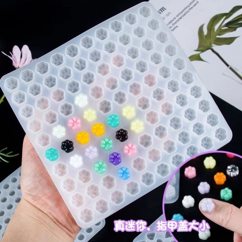 超迷你猫爪火漆印章硅胶模具蜡粒造型diy磨具自制调色小腊粒便宜图片