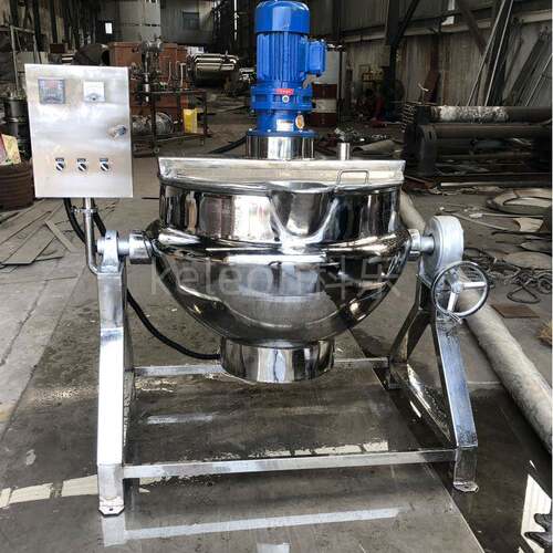 不锈钢带搅拌熬煮锅600L大型夹层锅电加热可倾斜式肉酱卤煮锅