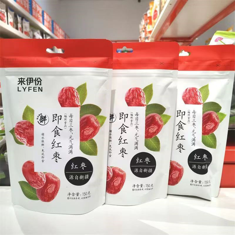 来伊份即食红枣150克袋装免洗辐照食品休闲零食官方正品