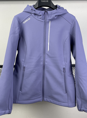 探路者软壳衣女 24秋冬户外休闲防风保暖弹力徒步外套TAEEAM92222