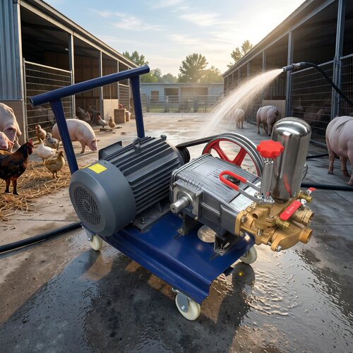大流量养殖场专用高压清洗机双枪