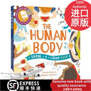 进口原版书籍英文原版 Human Body: A shine-a-light book光影魔术互动科普书：人体 英文版 进口英语原版书籍Carron Brown; Racha