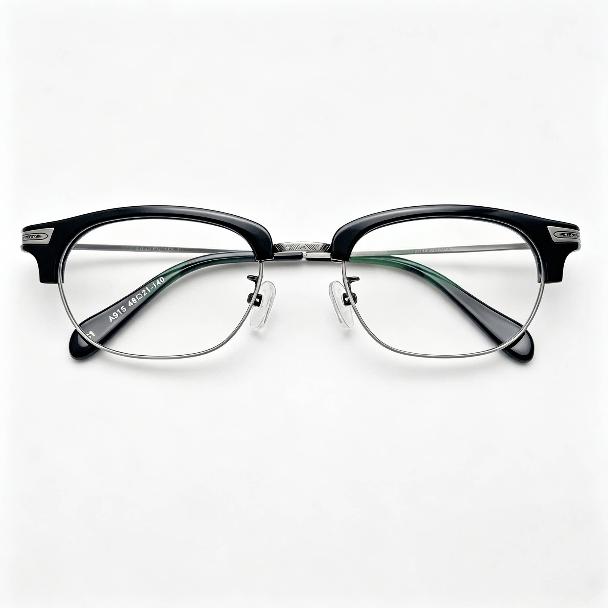 日本订单手造板材眉线镜框金属镜腿个性文艺近视眼镜架配度数男女