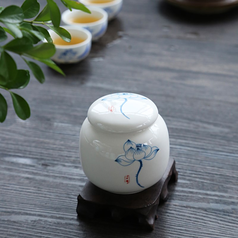 澜扬冰裂釉陶瓷 紫砂小号茶罐子 茶叶罐 茶叶盒茶叶包装盒茶盒