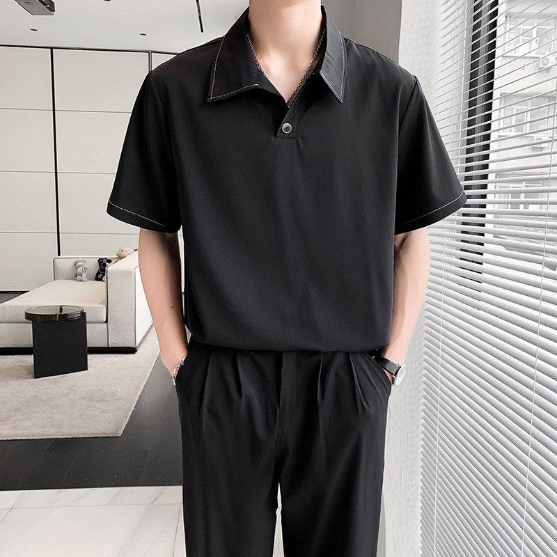 夏季男士青年款短袖衬衫T恤套装P120,男装T恤,星座407-1