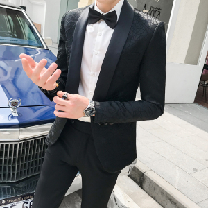 时尚宴会个性潮牌暗花单排扣西服P150图片