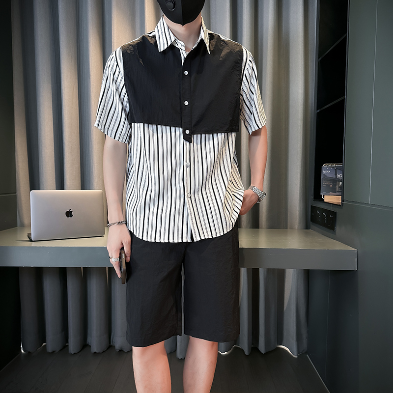 2025夏季新款青年短袖衣服街帅气男夏装潮款（单衣服）P50，男装T恤，星座407-1