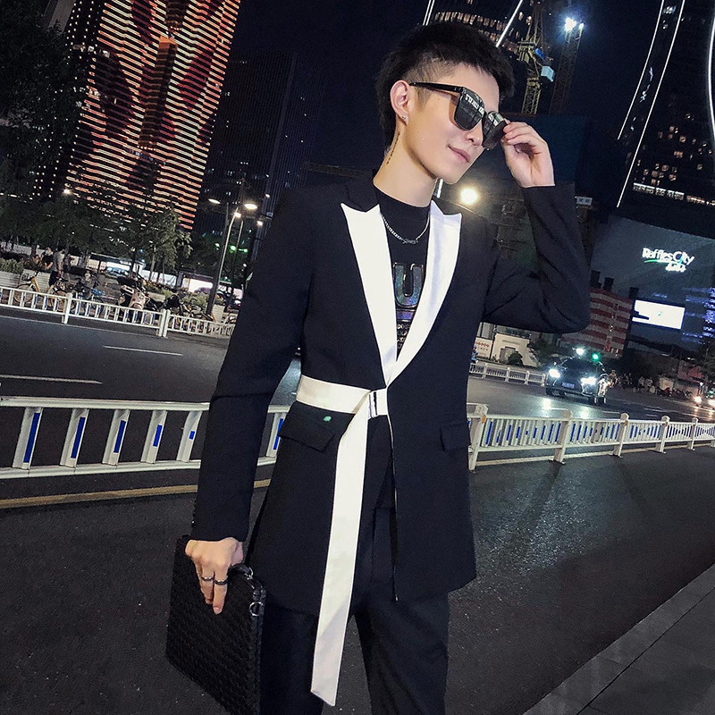 休闲长袖长款便服外套P155图片