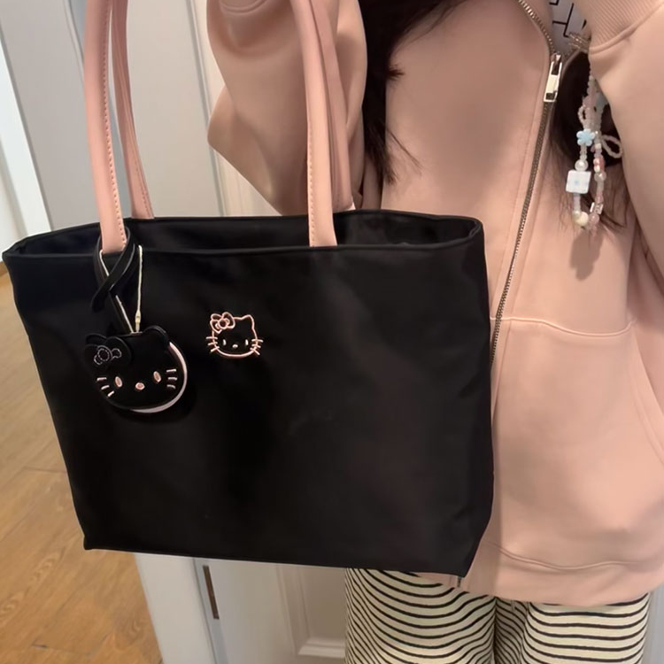 大容量kitty刺绣手提包可爱精致通勤包2025新款轻便腋下手拎包女