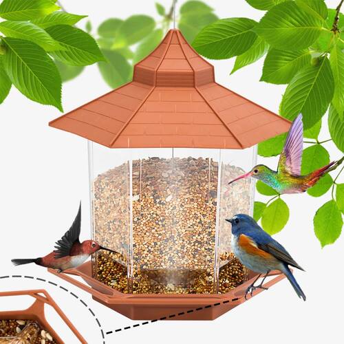 Automatic Bird Feeder Hanging Food Feeding Tool Gazebo?Outdo