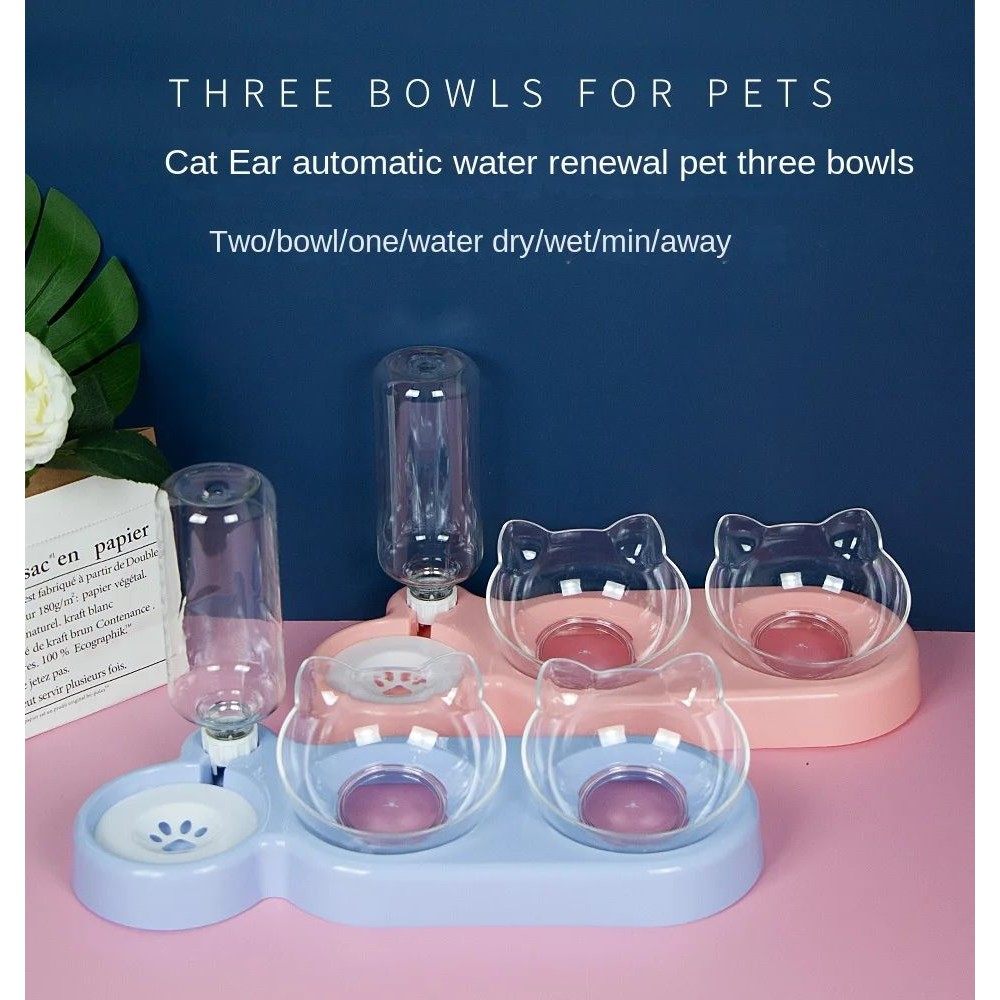 Pet SuppliesElevated Bowls for Cats and DogsDurable Double C