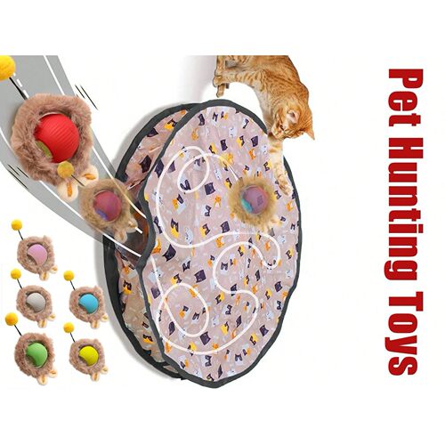Cat Hunting Toy Set, Electric Cat Ball Toy With Lighting, Ch