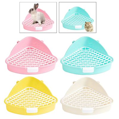 Rabbit Litter Tray Toilet Animal Potty Trainer Bunnies Corne