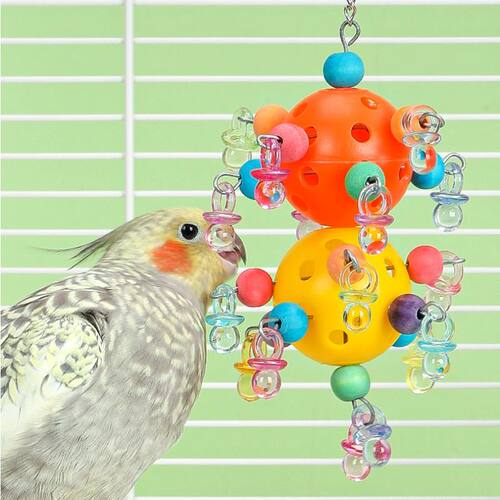 1PC Parrots Chew Swing Cage Hanging Cockatiel Birds Toy with