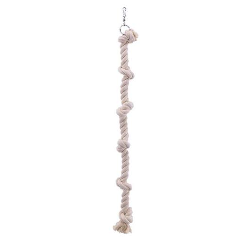 Hanging Cotton Rope Swing Cage with Knots, Parrot Climbing T
