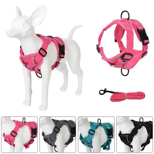 Pet Dog Harness Leash Set For Small Medium Dogs Cats Hiking