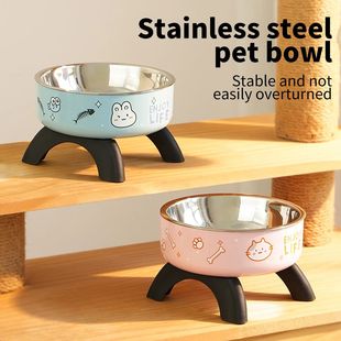 high legged capacity cartoon stain large printed bowl pet