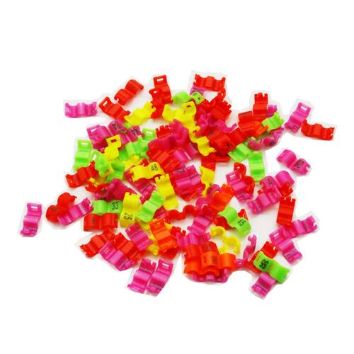 20Pcs Canary Clip Ring Bird Pigeon Small Parrot Leg Rings Bi