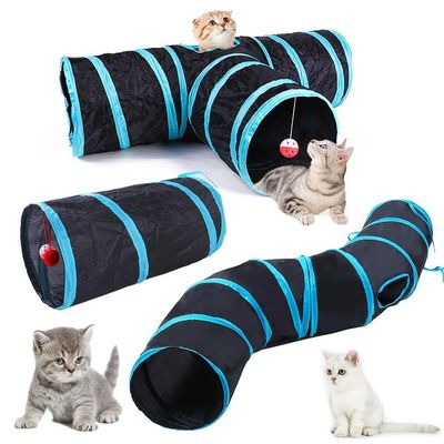 Cat Tunnel  Foldable Cats Tunnel Cat Toy Breathable Drill Ba