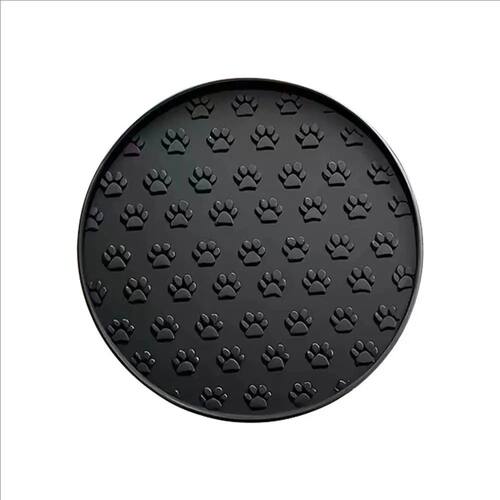 Dog Feeding Mat Round Silicone Raised Edge Pet Water Tray Ca
